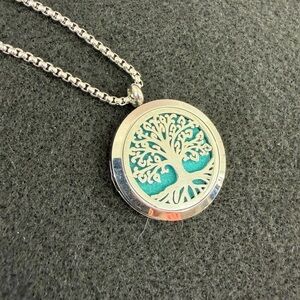 NWT Tree of Life Pendant Necklace with Teal Accent